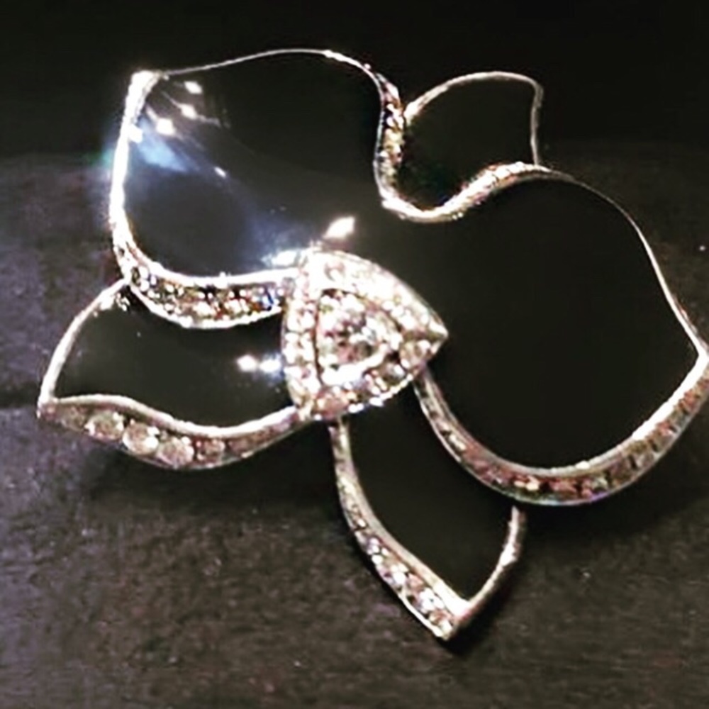 Black Enamel 18KT Diamond Cartier Original ring.